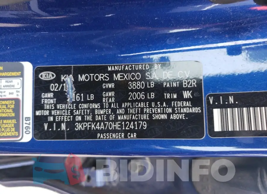 3KPFK4A70HE124179 Photo# 12