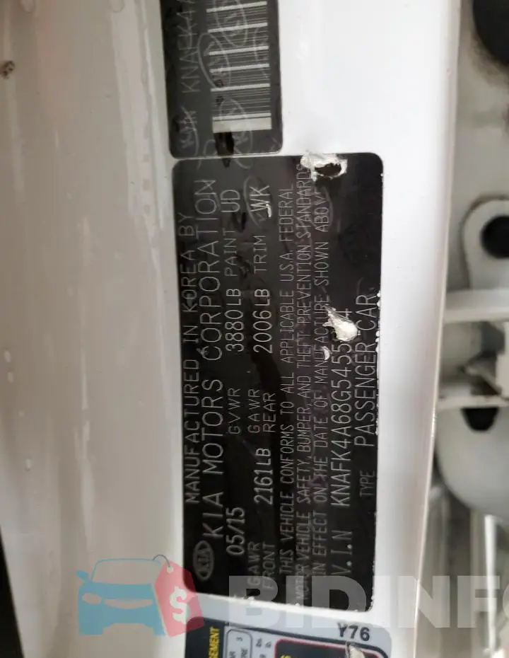 KNAFK4A68G5455834 Photo# 12