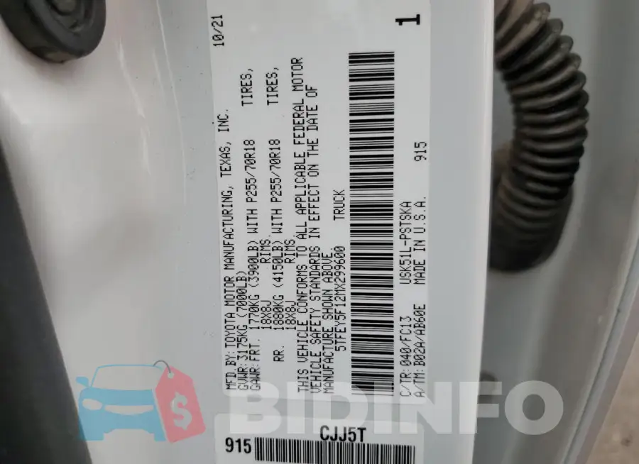 5TFEY5F12MX299600 Photo# 13