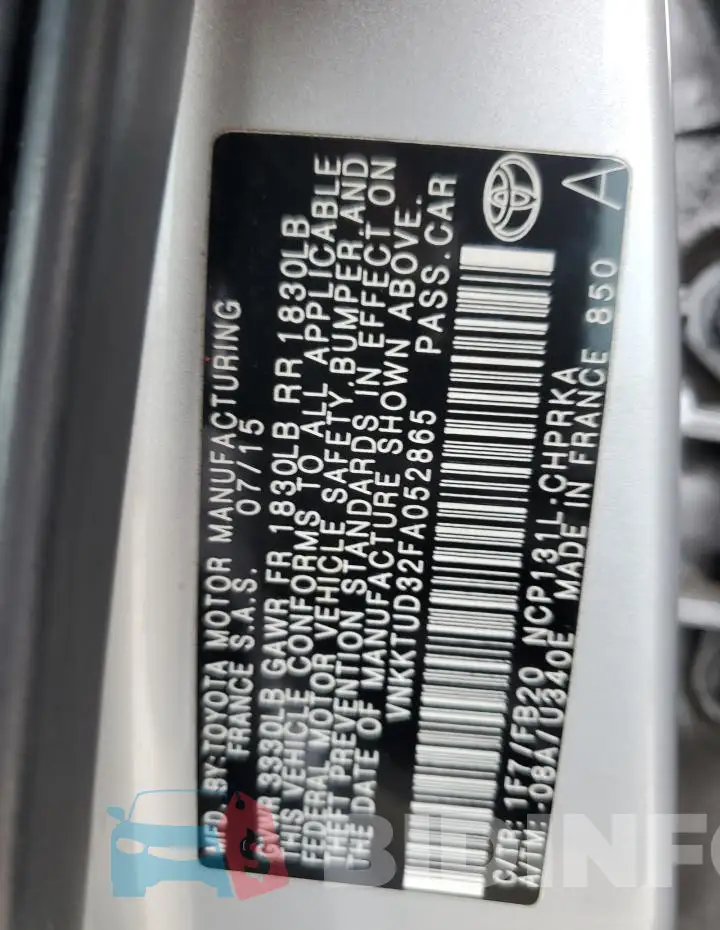 VNKKTUD32FA052865 Photo# 12