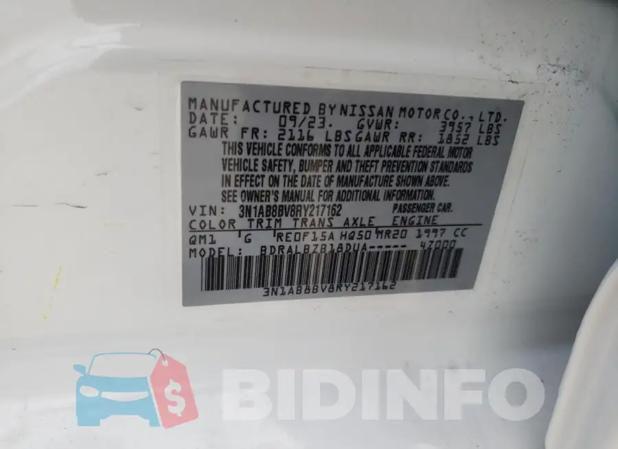 3N1AB8BV8RY217162 Photo# 12