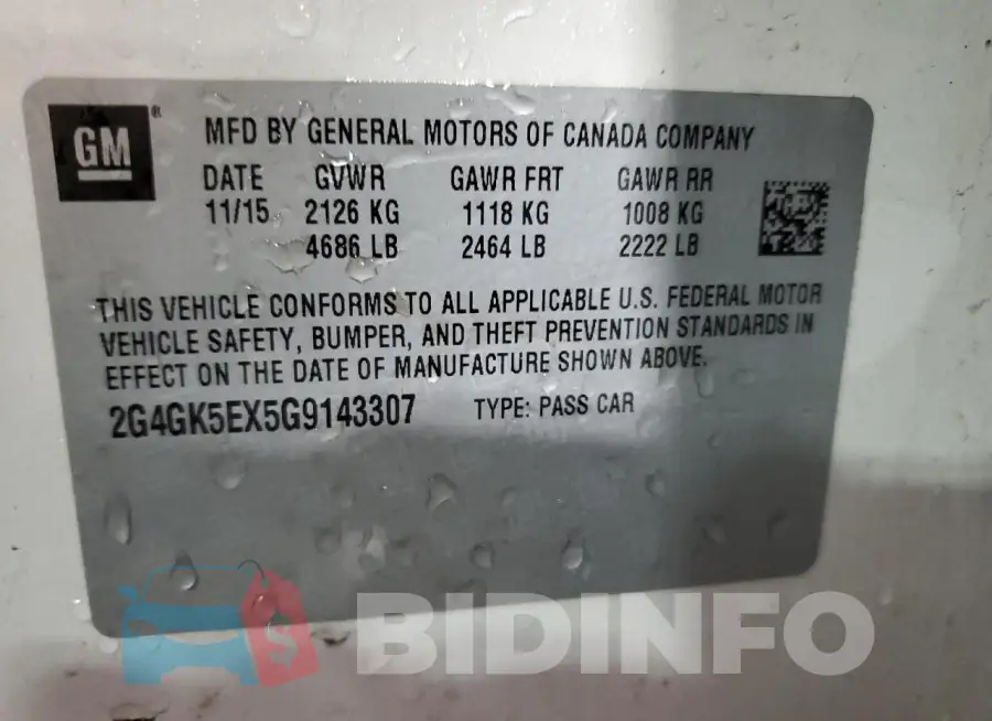 2G4GK5EX5G9143307 Photo# 12