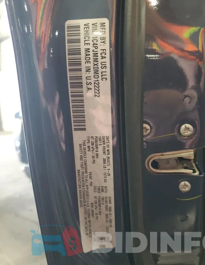 1C4PJMMX0MD122222 Photo# 12