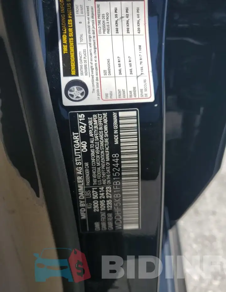 WDDHF5KB1FB152448 Photo# 12