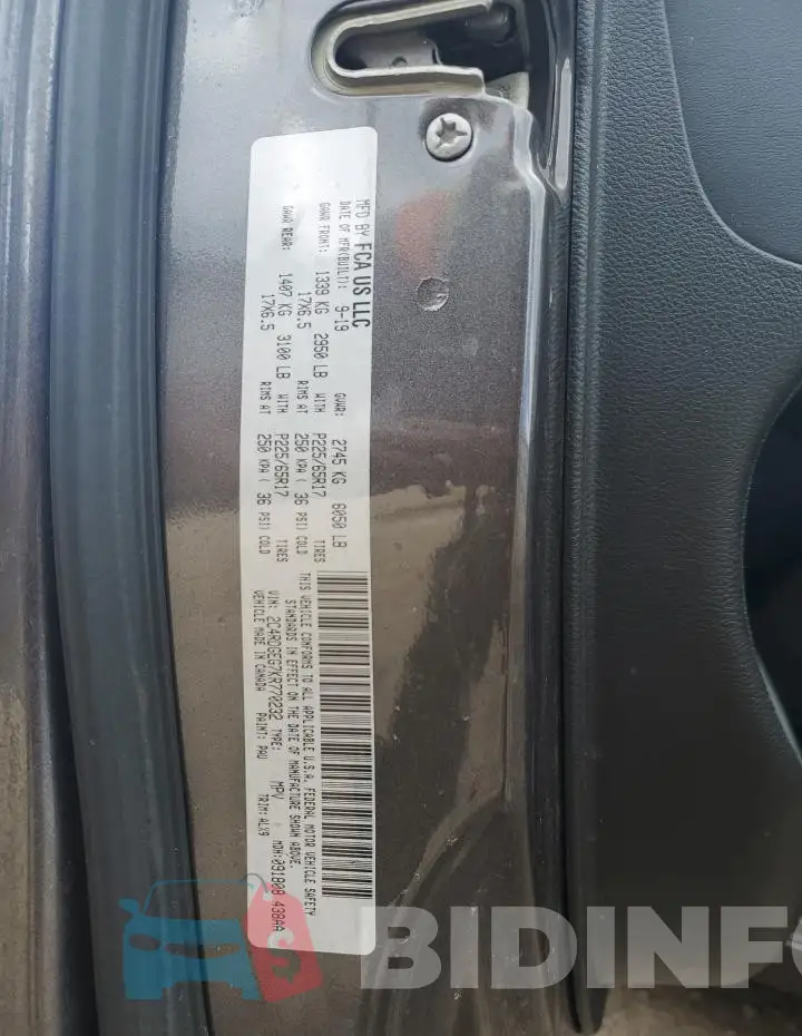 2C4RDGEG7KR770232 Photo# 13