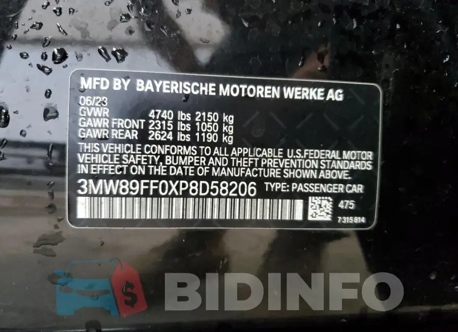 3MW89FF0XP8D58206 Photo# 13