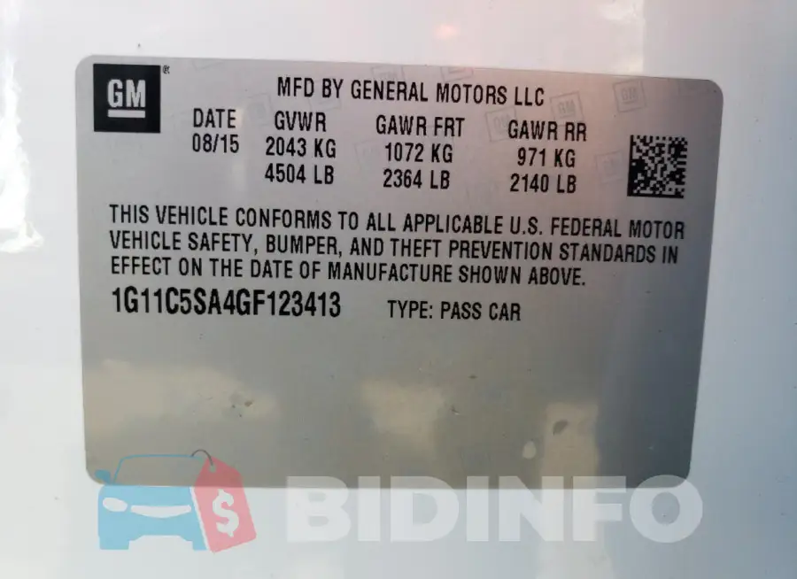 1G11C5SA4GF123413 Photo# 13