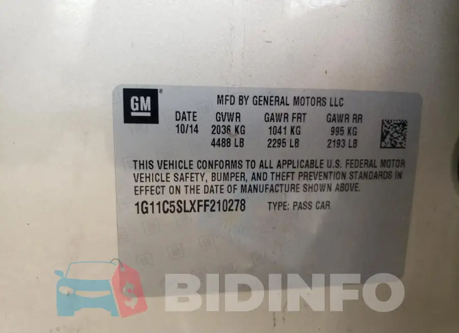 1G11C5SLXFF210278 Photo# 12