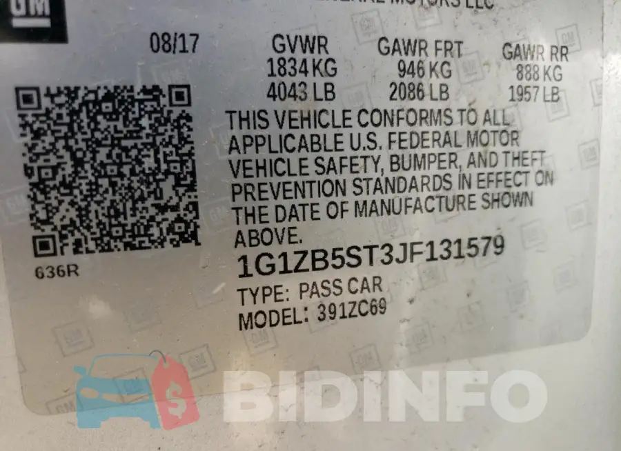 1G1ZB5ST3JF131579 Photo# 12