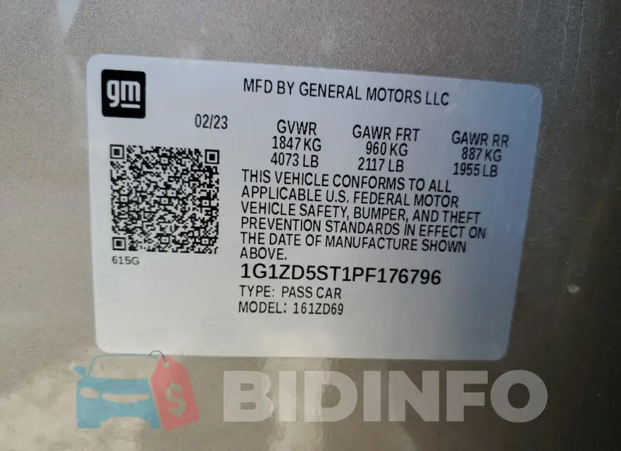 1G1ZD5ST1PF176796 Photo# 12