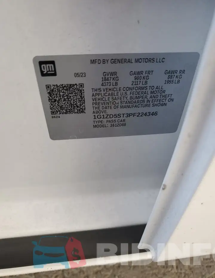 1G1ZD5ST3PF224346 Photo# 12