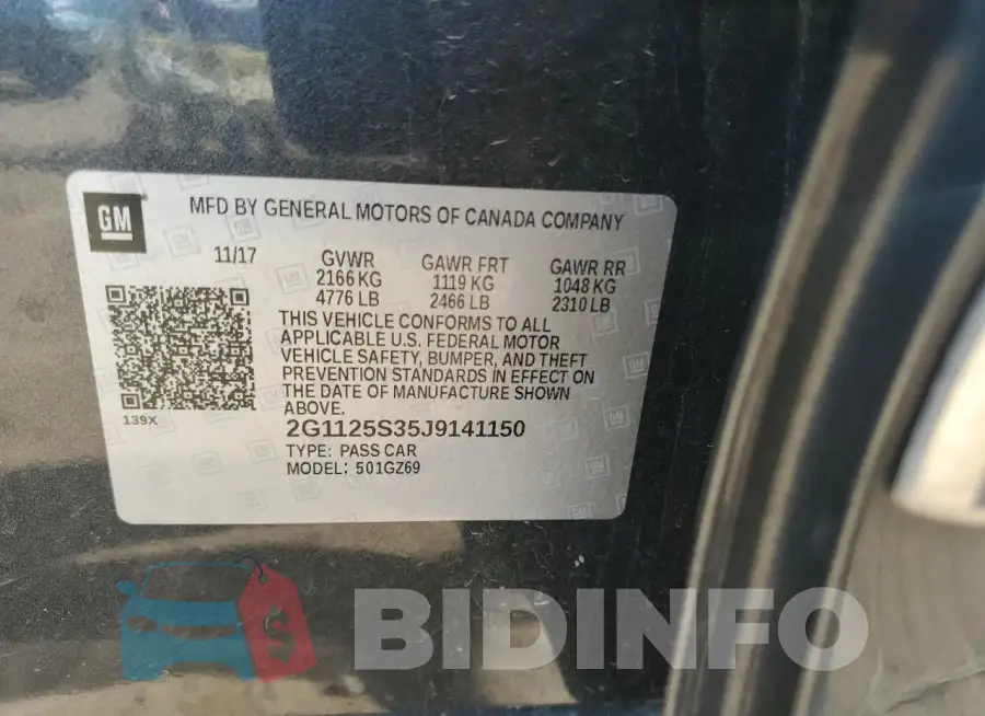 2G1125S35J9141150 Photo# 12