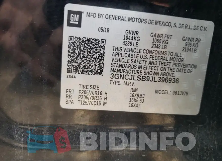 3GNCJLSB9JL396936 Photo# 12
