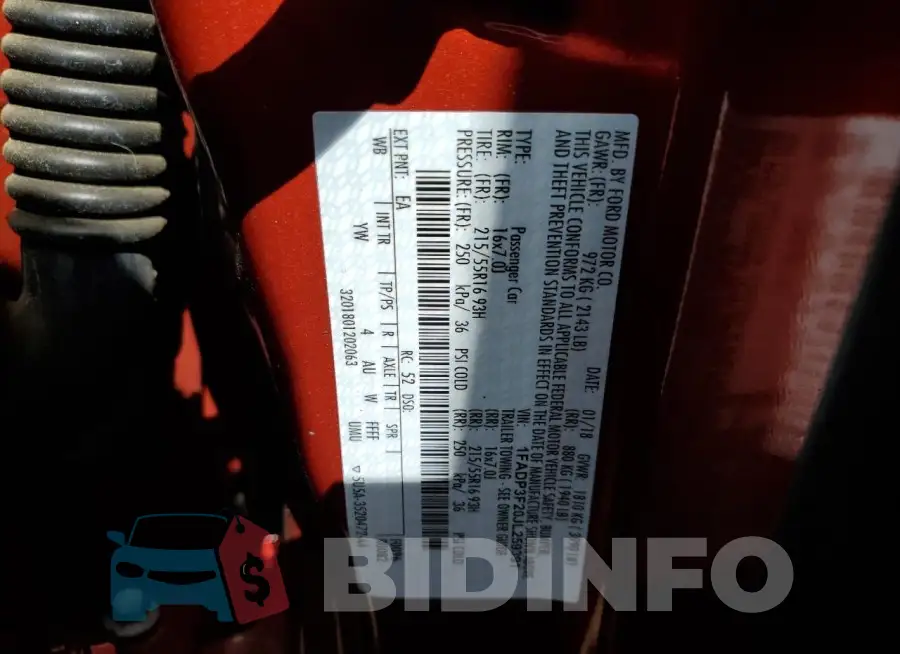 1FADP3F20JL259391 Photo# 12