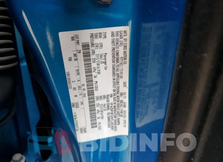 1FADP3F2XFL253587 Photo# 12