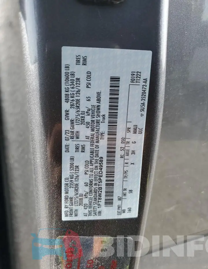 1FT8W2BT5PED49589 Photo# 12