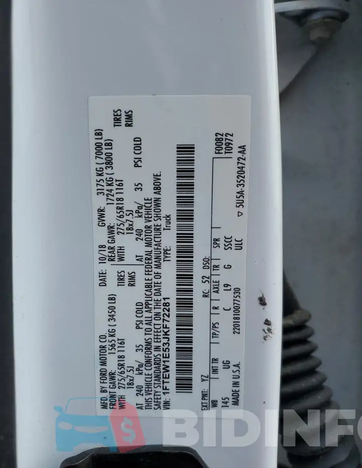 1FTEW1E53JKF72281 Photo# 13