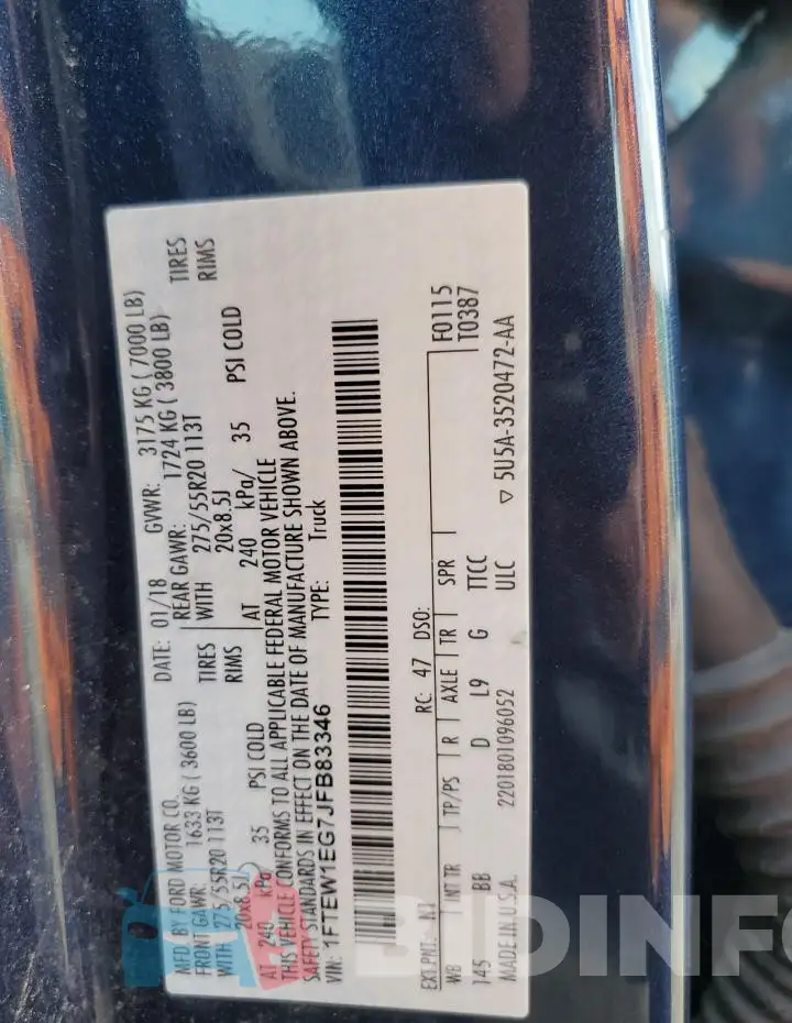 1FTEW1EG7JFB83346 Photo# 12