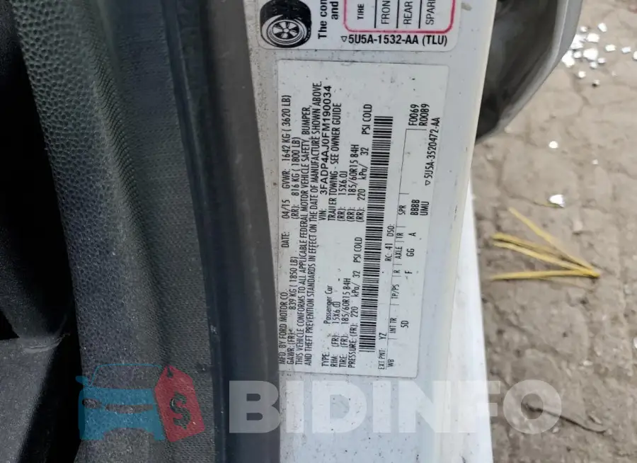 3FADP4AJ0FM190034 Photo# 12