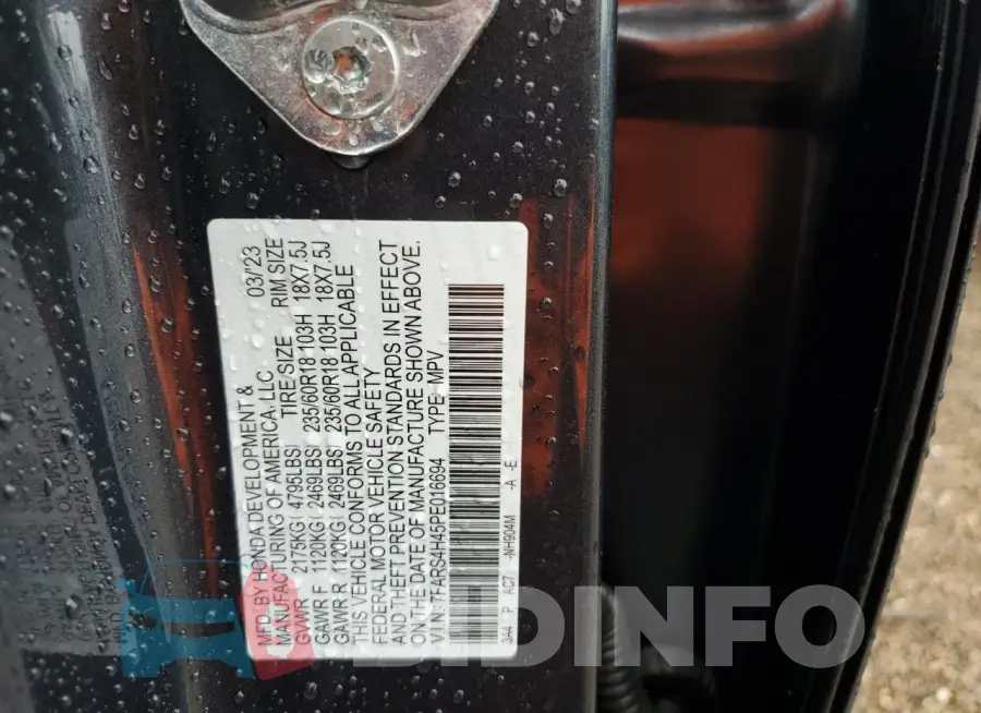 7FARS4H45PE016694 Photo# 12