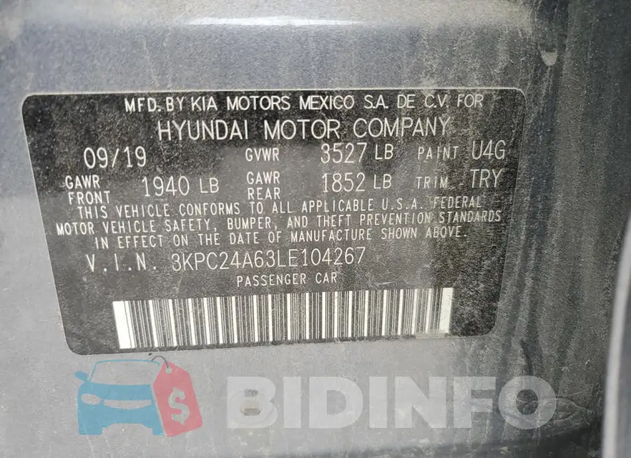 3KPC24A63LE104267 Photo# 12