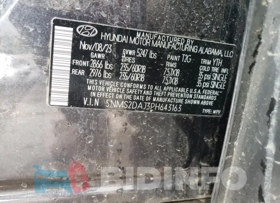 5NMS2DAJ3PH643163 Photo# 13