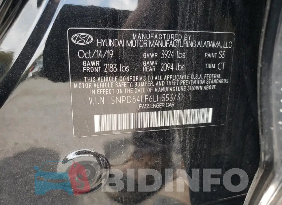 5NPD84LF6LH553731 Photo# 12