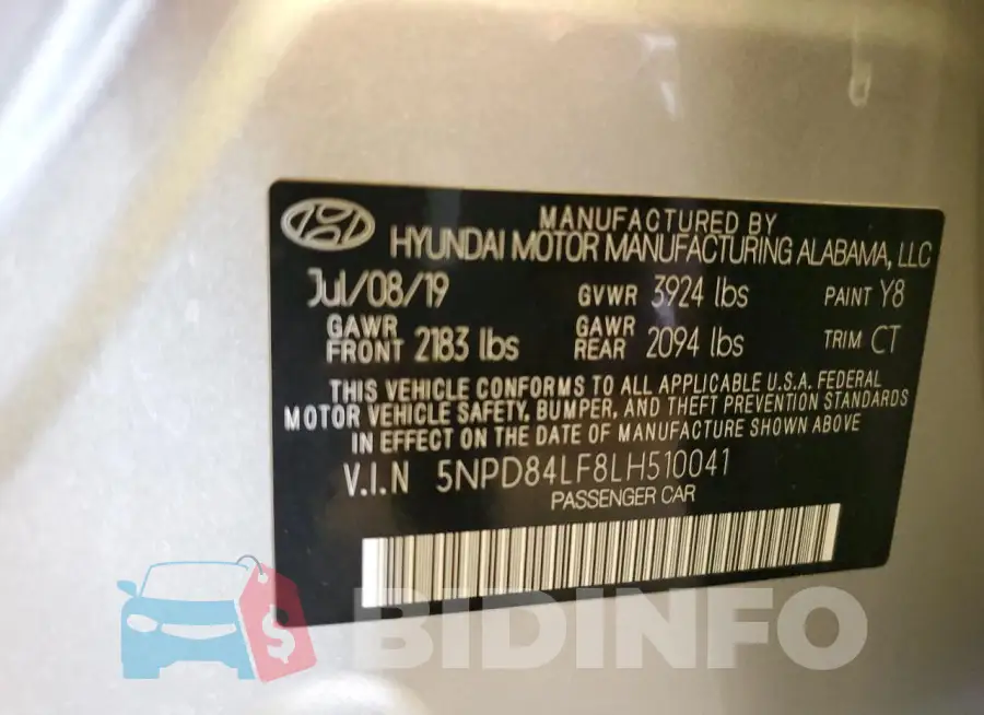 5NPD84LF8LH510041 Photo# 12