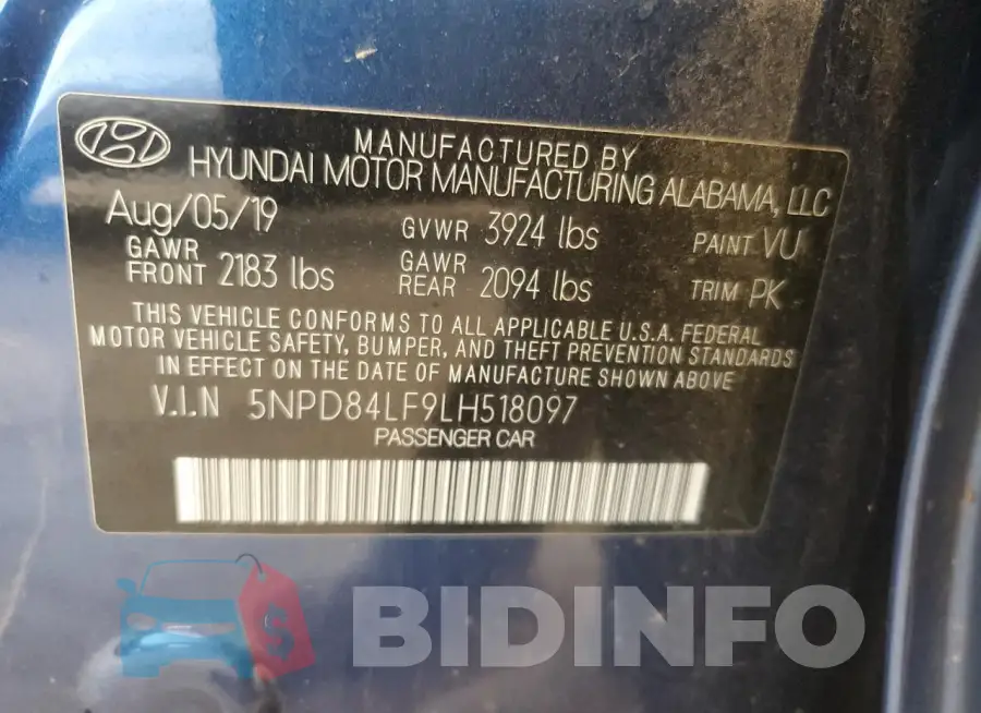 5NPD84LF9LH518097 Photo# 12