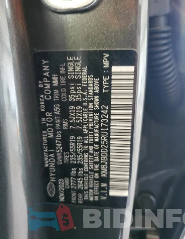 KM8JBDD25RU173242 Photo# 13