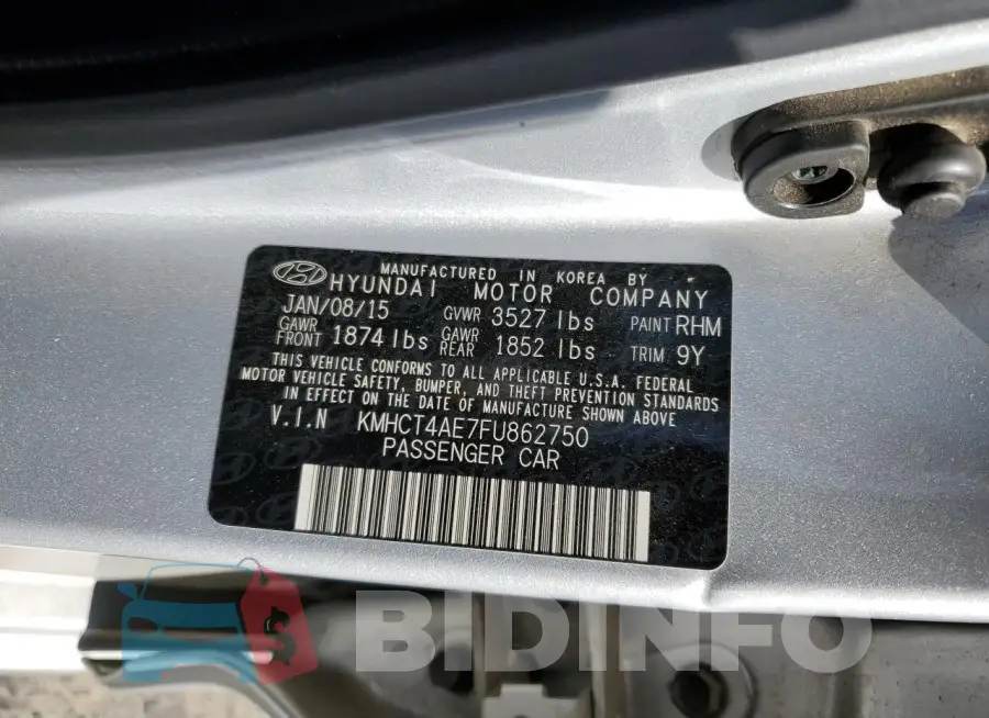 KMHCT4AE7FU862750 Photo# 13