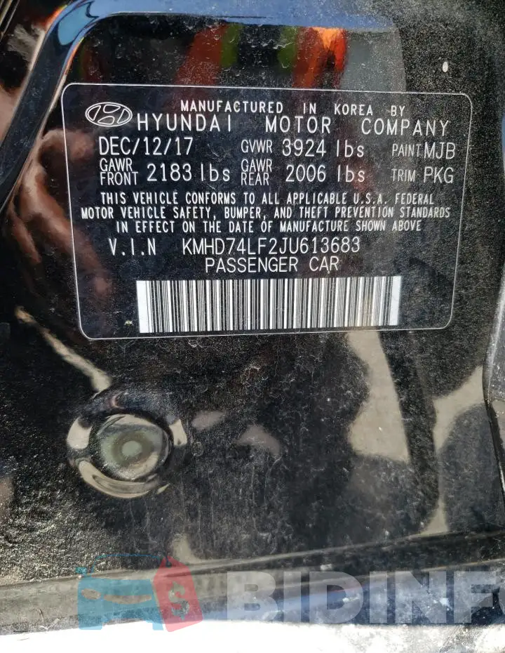 KMHD74LF2JU613683 Photo# 12