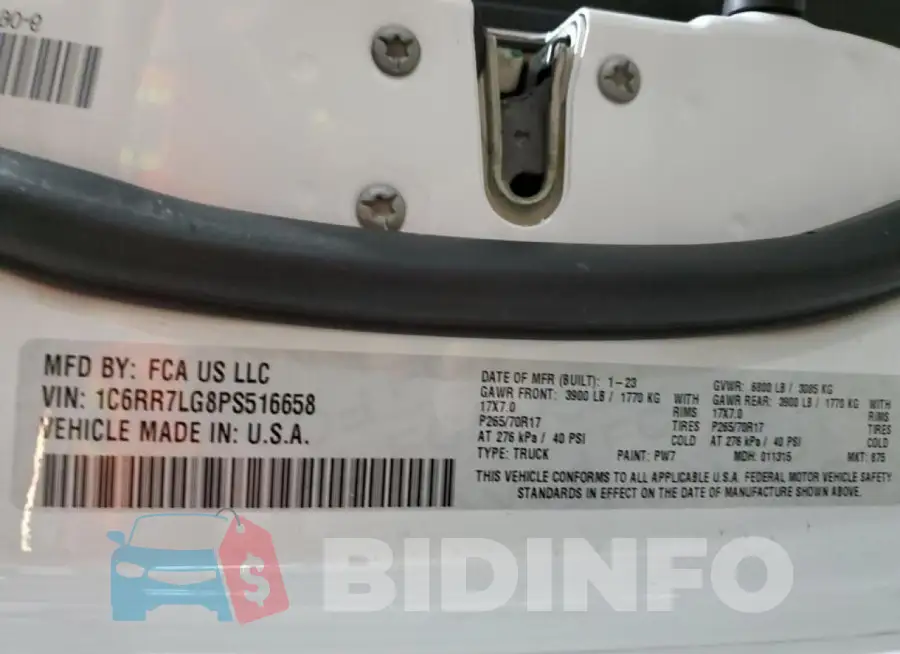 1C6RR7LG8PS516658 Photo# 13
