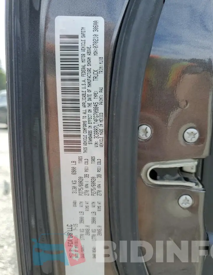 3C6RR7LT4FG709845 Photo# 12