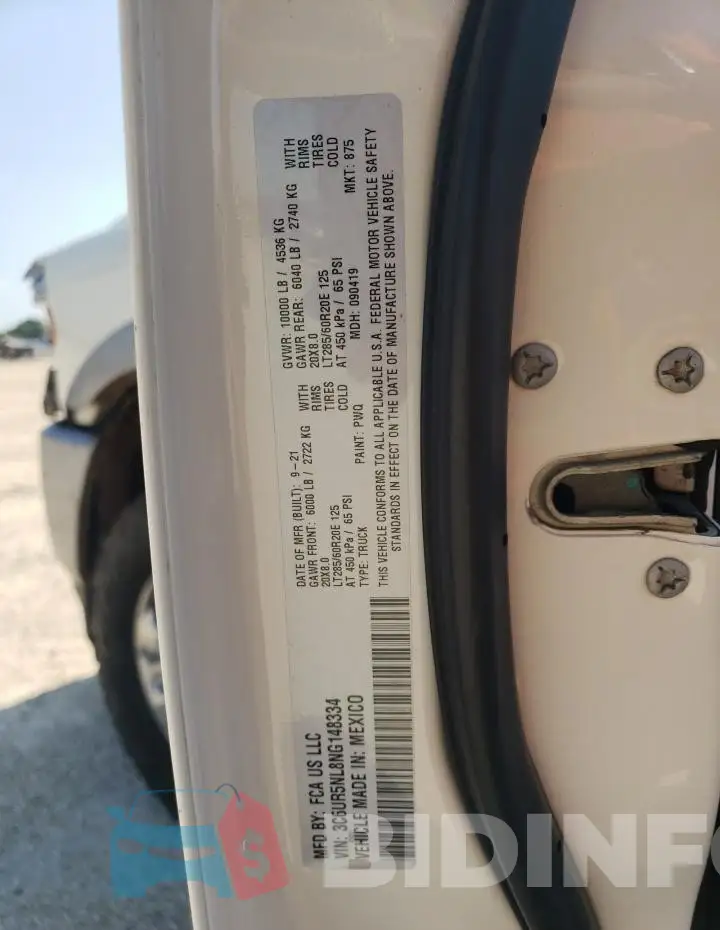 3C6UR5NL8NG148334 Photo# 13
