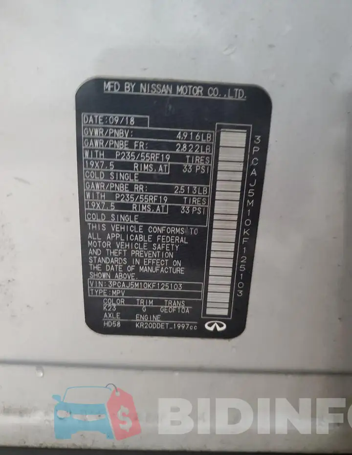 3PCAJ5M10KF125103 Photo# 12