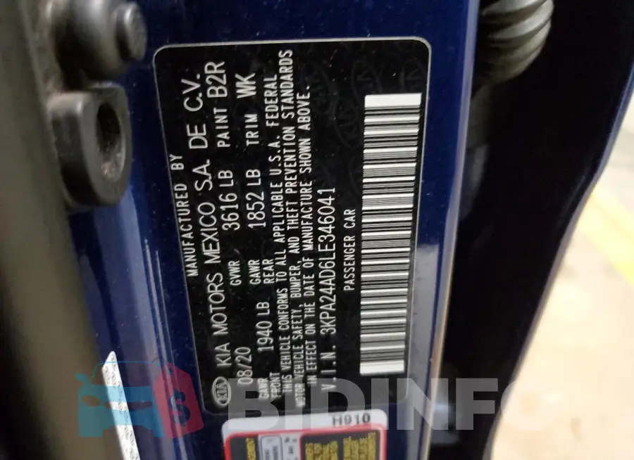 3KPA24AD6LE346041 Photo# 13