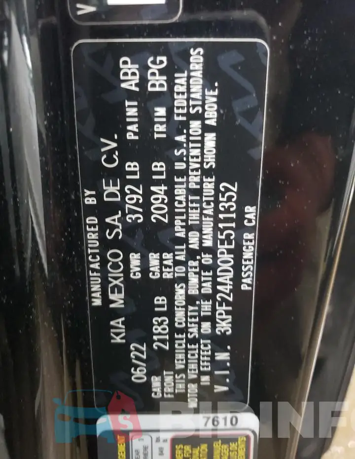 3KPF24AD0PE511352 Photo# 13