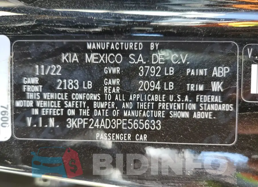 3KPF24AD3PE565633 Photo# 12
