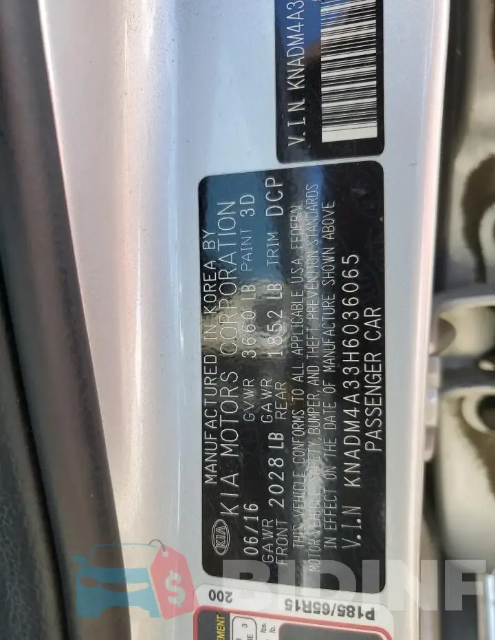 KNADM4A33H6036065 Photo# 12