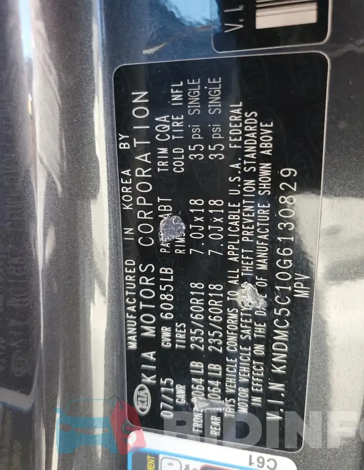 KNDMC5C10G6130829 Photo# 13