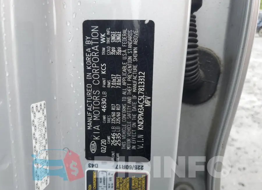 KNDPM3AC5L7813312 Photo# 13