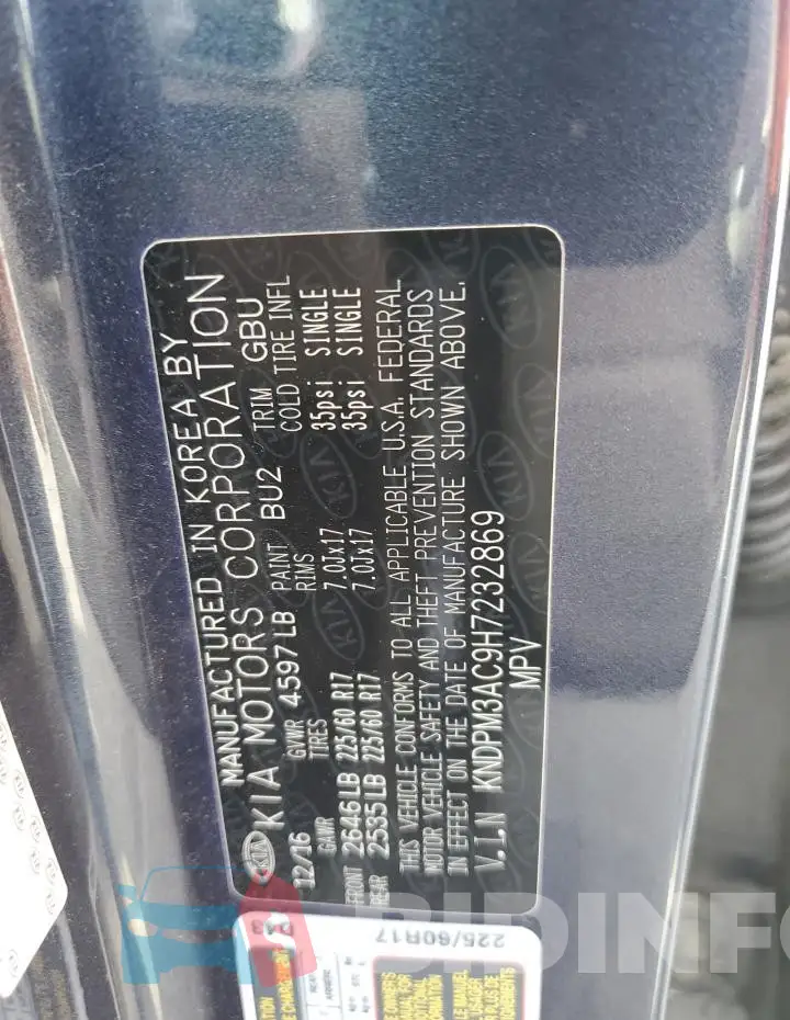 KNDPM3AC9H7232869 Photo# 12
