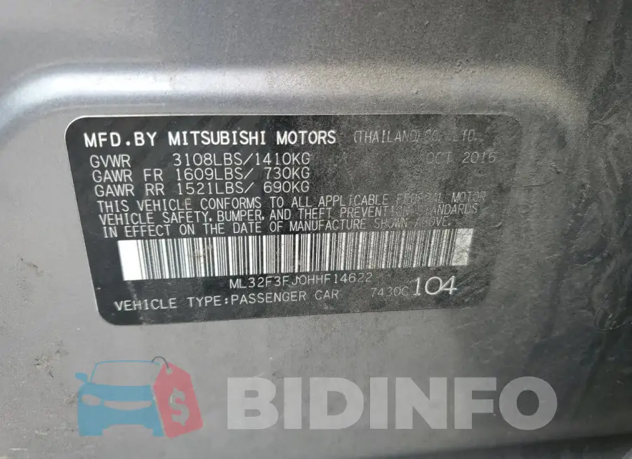 ML32F3FJ0HHF14622 Photo# 12