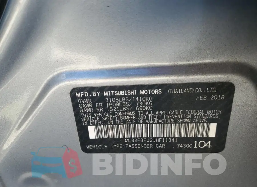 ML32F3FJ2JHF11341 Photo# 12