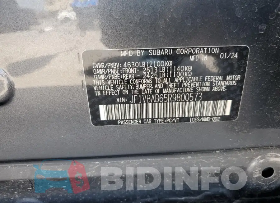 JF1VBAB65R9800573 Photo# 12