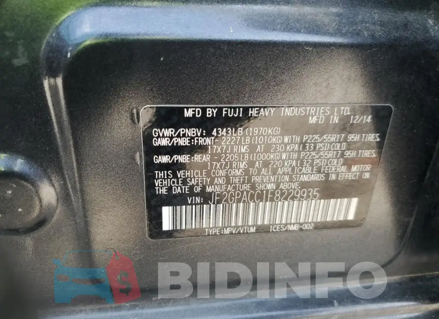 JF2GPACC1F8229935 Photo# 13
