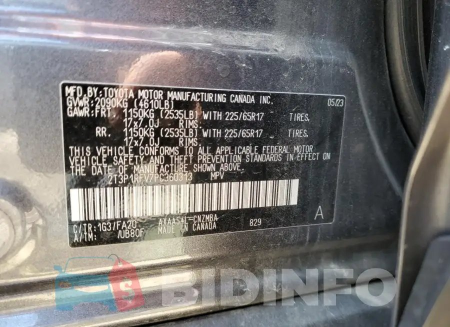 2T3P1RFV7PC360313 Photo# 12
