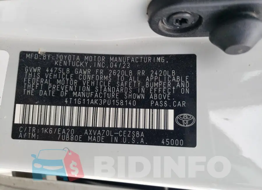 4T1G11AK3PU158140 Photo# 12
