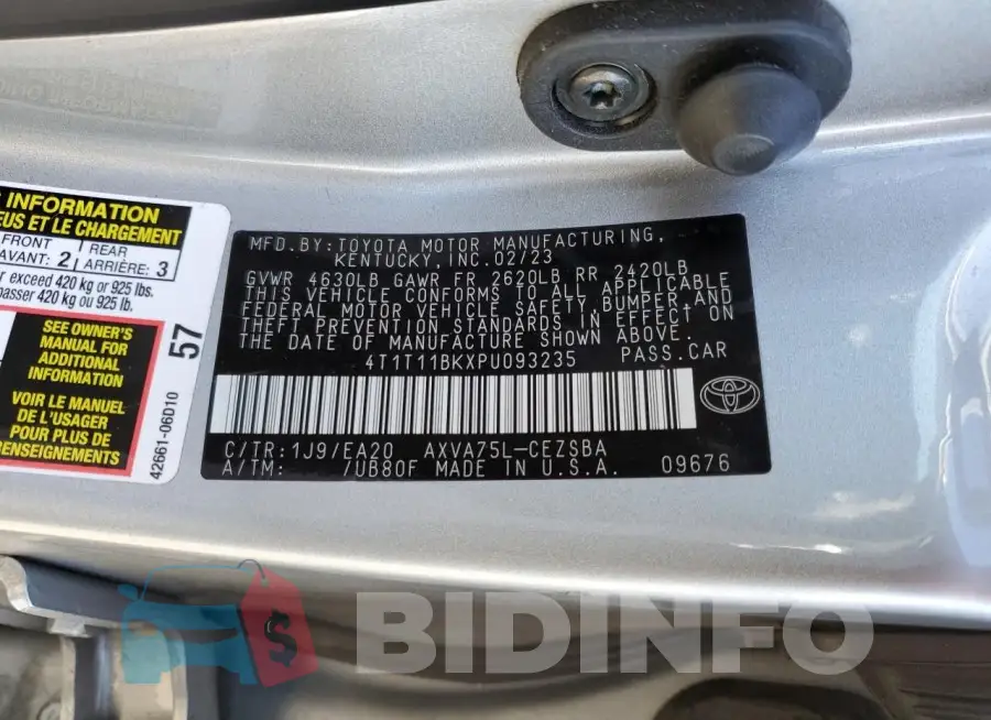 4T1T11BKXPU093235 Photo# 12